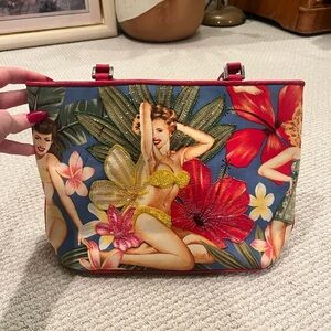 Isabella Fiore Beaded Pin-Up Tote